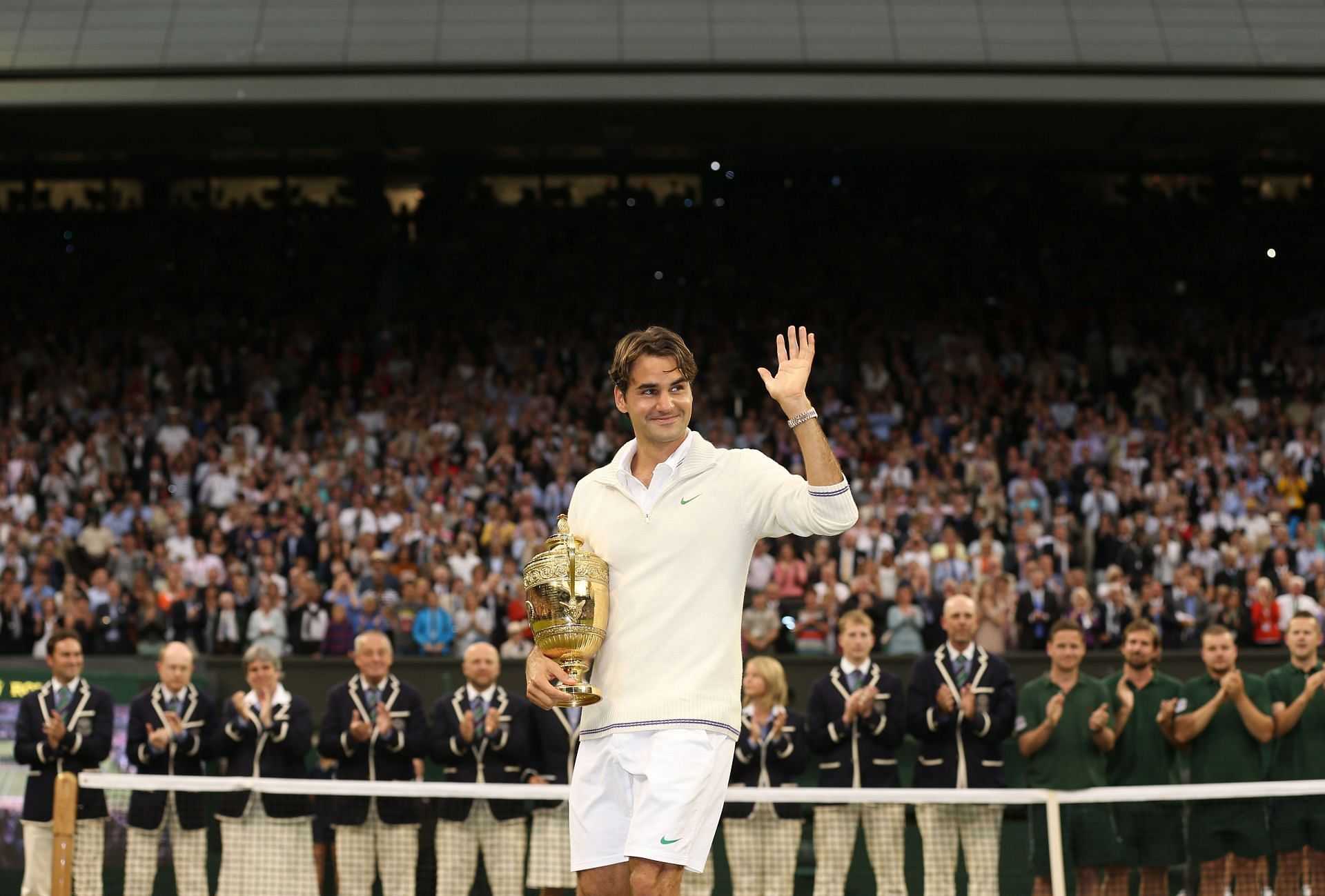 Roger Federer has a record eight Wimbledon titles. (Source: Getty)